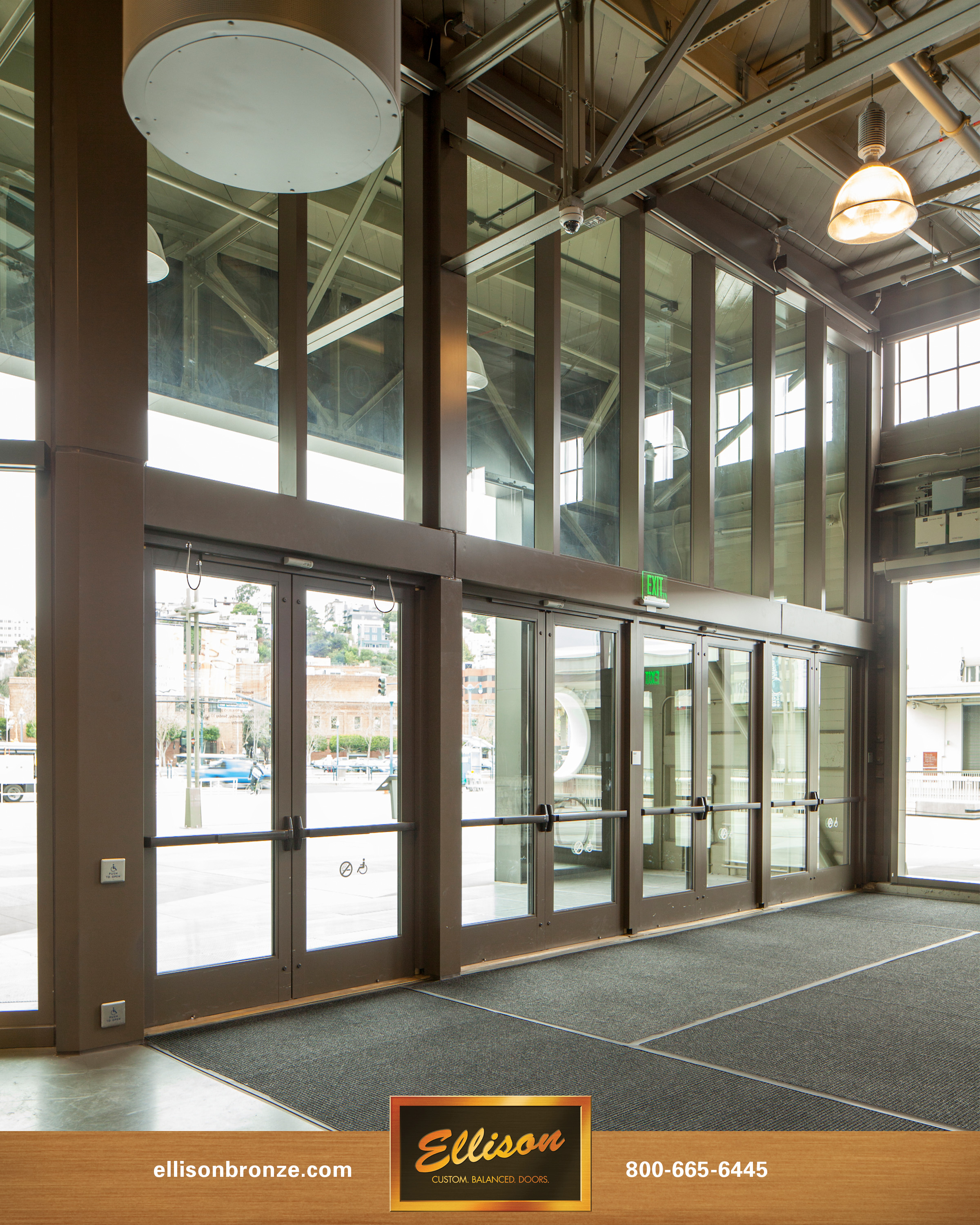 Exploratorium | Ellison Bronze - Custom Crafted Balanced Doors